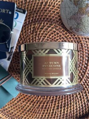 HOMEWORX Harry Slatkin Autumn Pinecone Scented Candle - Brown & Gold New